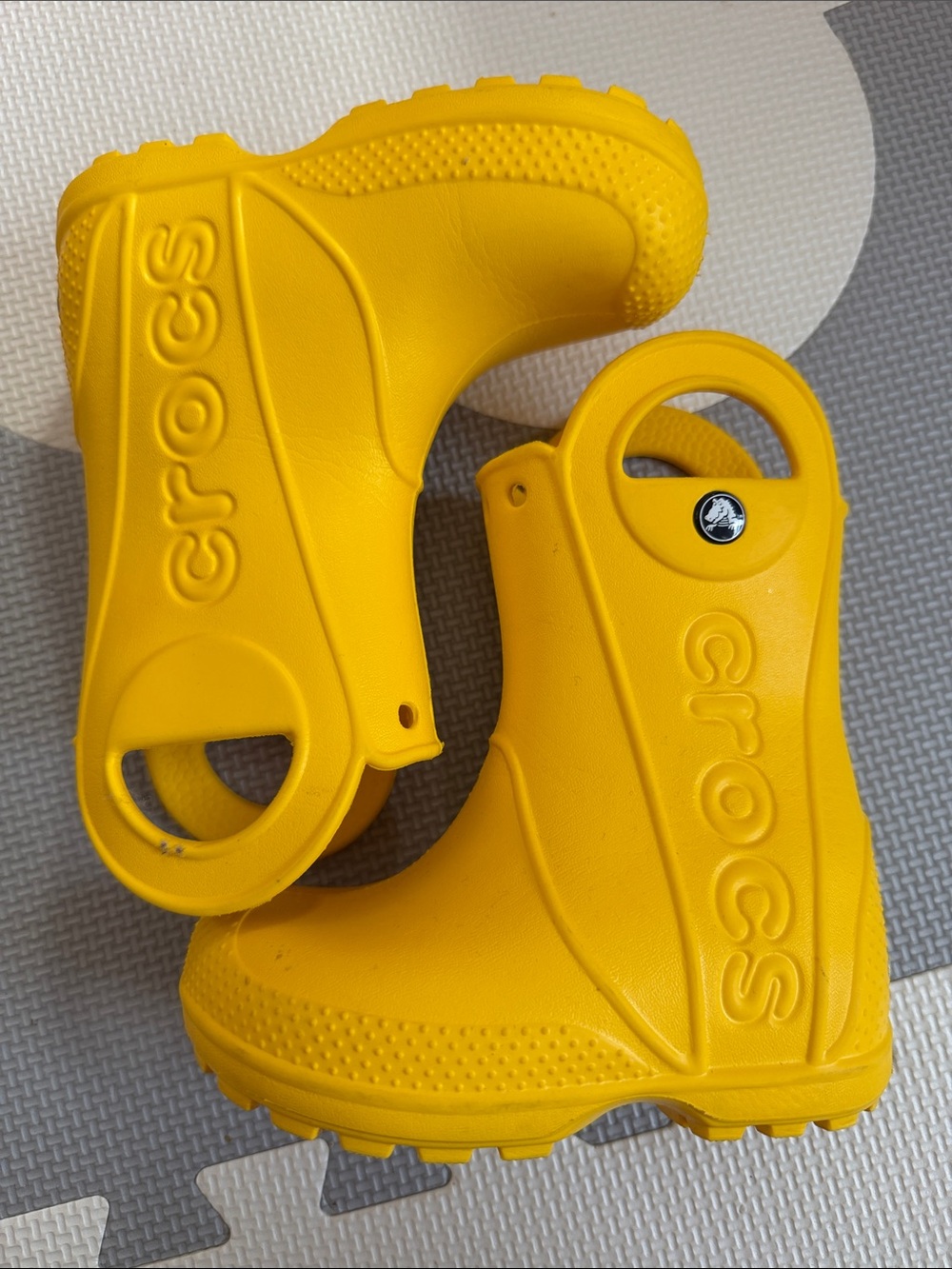 CROCS Kids Yellow Waterproof Rain Boots